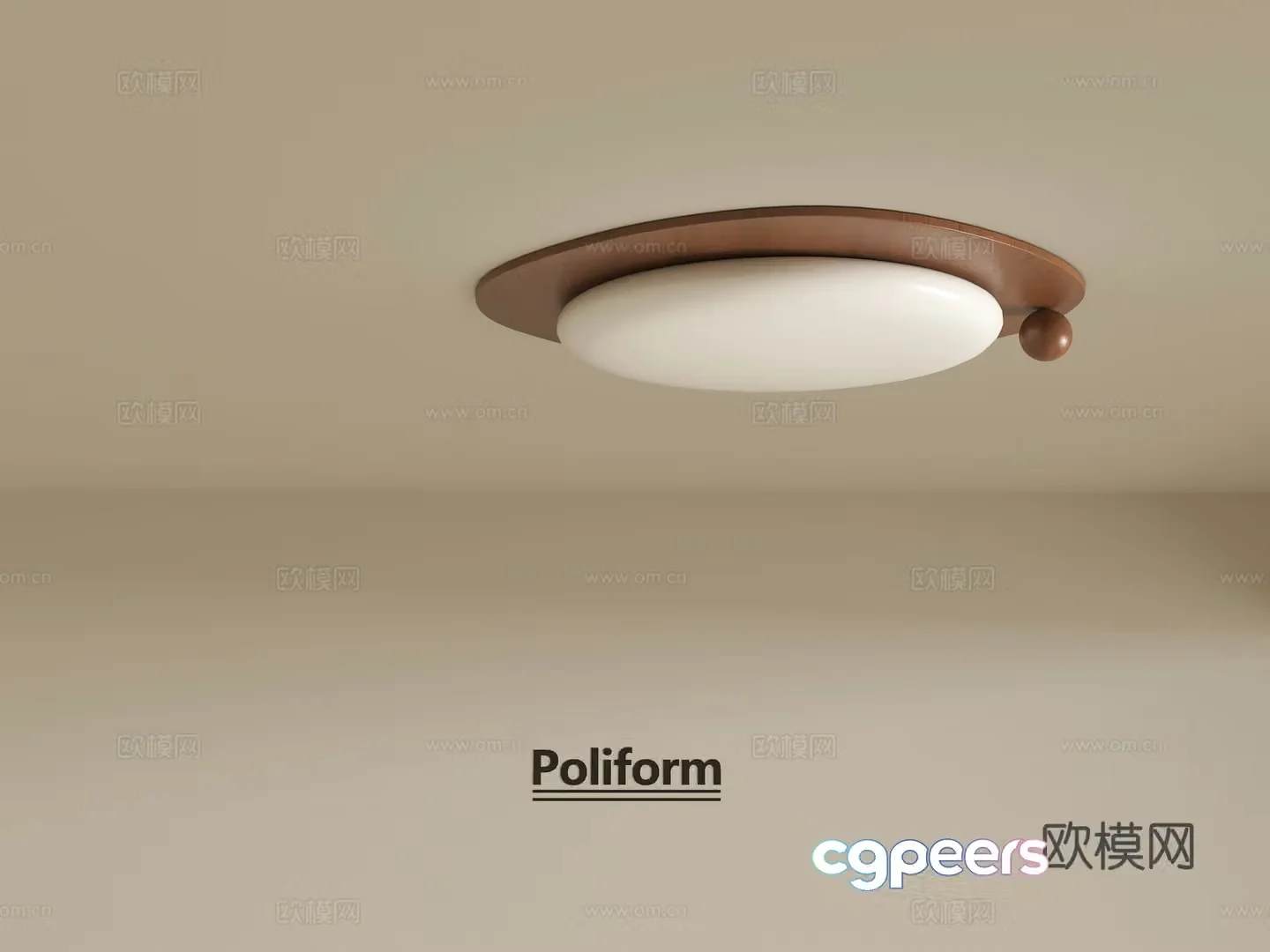 Modern medieval ceiling light 3d model