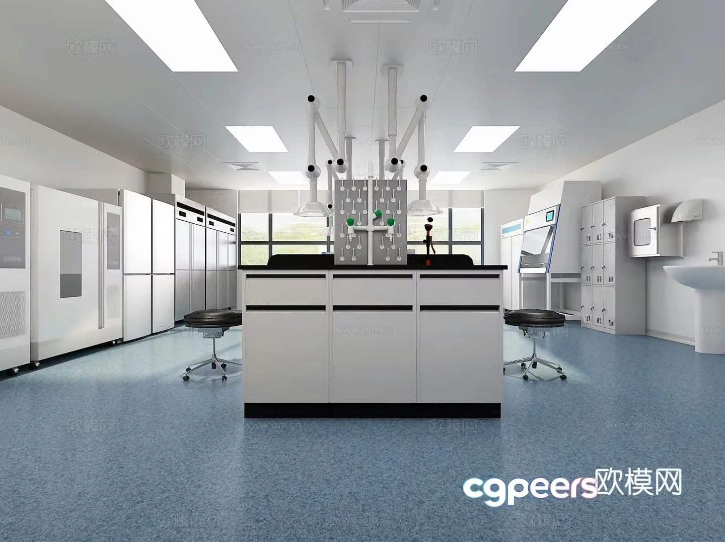 Modern laboratory 3d model