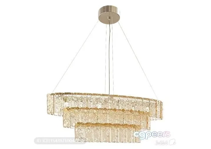 Gold Light Fixture 3D Model – 1283 – VRAY Render