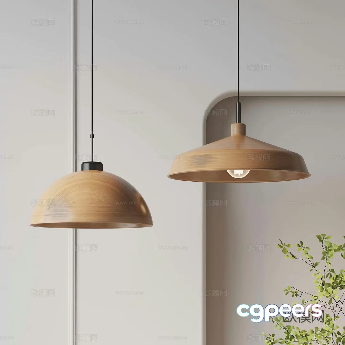 38 Wasabi Middle Ancient Chandelier Solid Wood Chandelier Restaurant Chandelier Bedside Light 3D Model