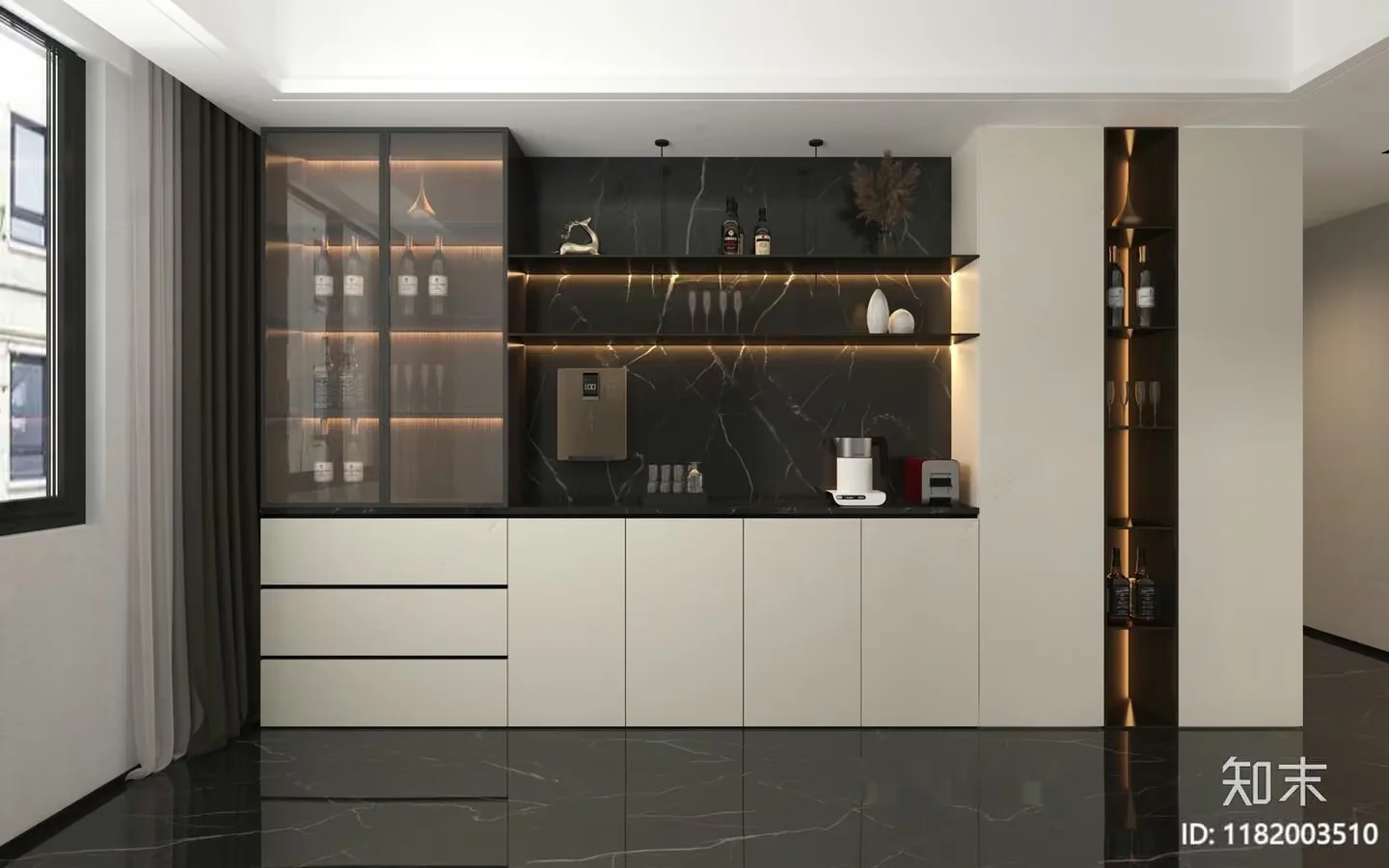 Modern Kitchen Area 3D Model – 15367 – VRAY Render