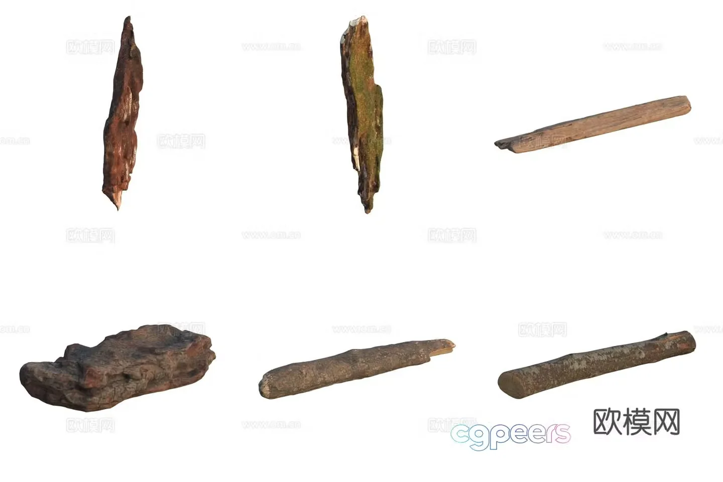Bark wood 3d model