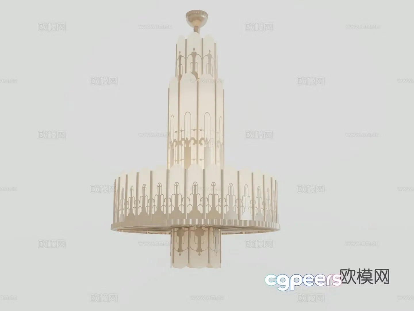 Modern chandelier 3d model