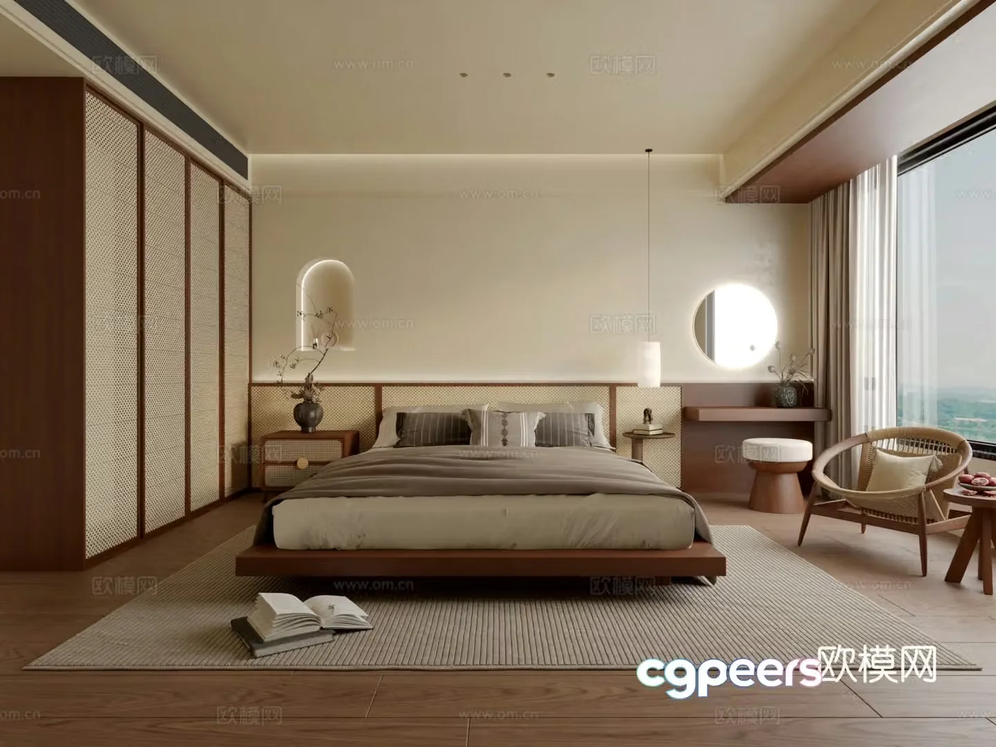 Wasabi Middle Style Bedroom 3D Model