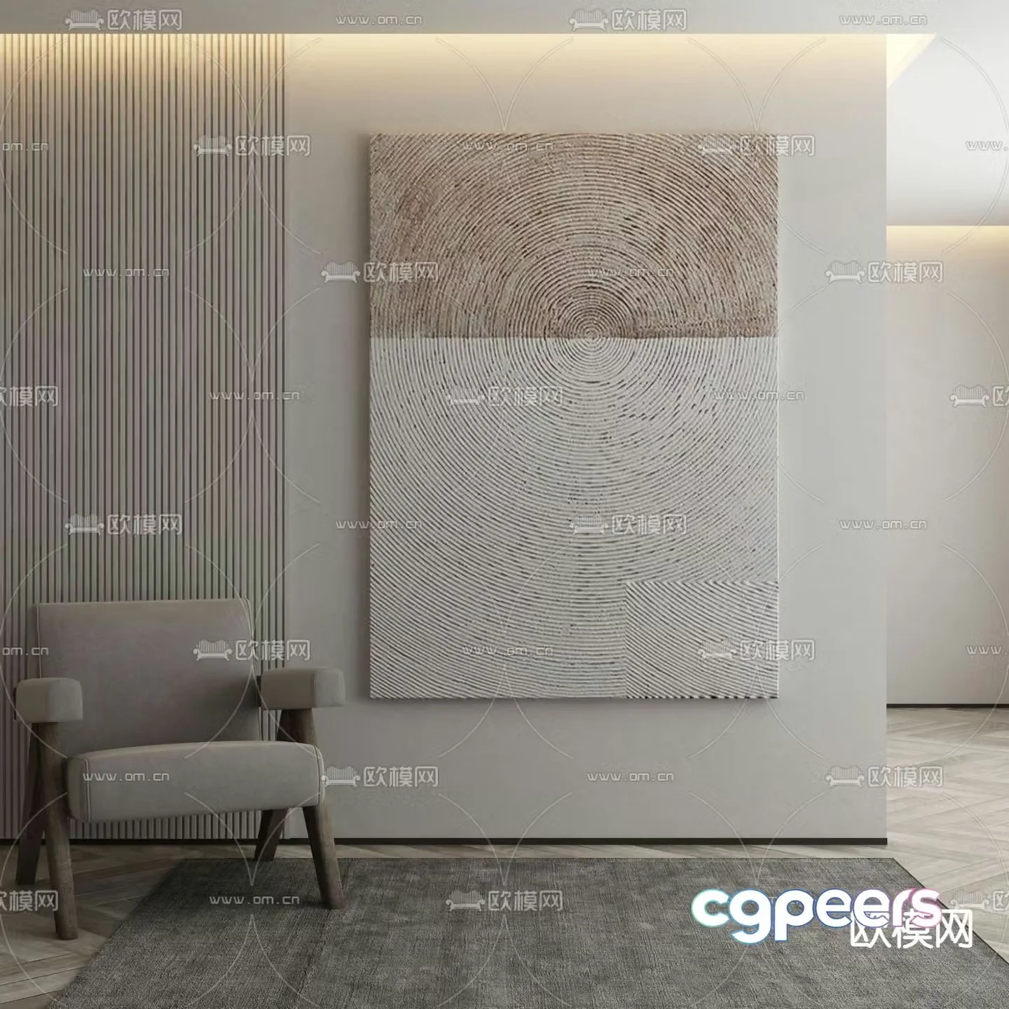 Modern decorative painting 3d model