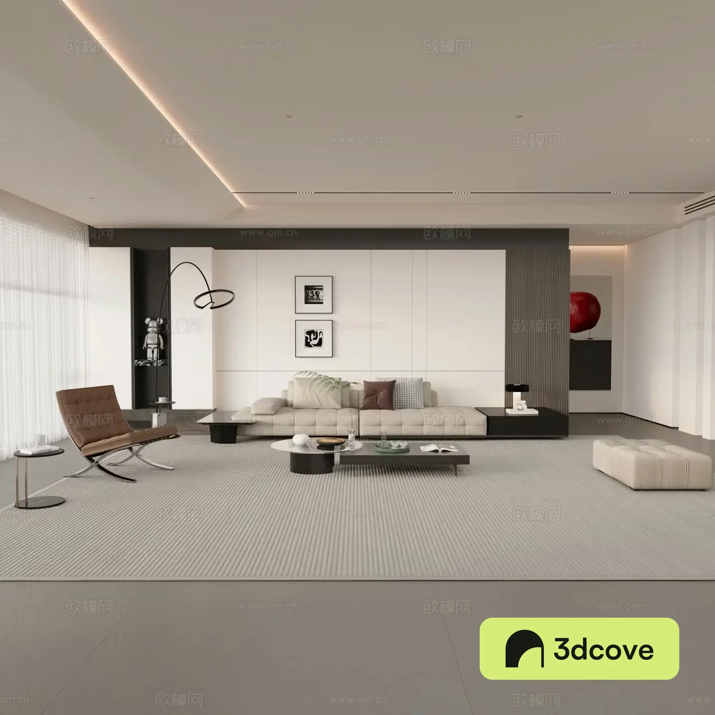 Modern Italian home living room sofa combination