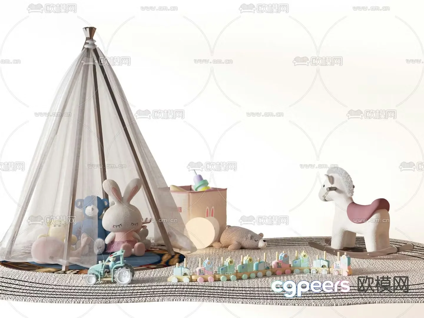 tent toy doll 3d model