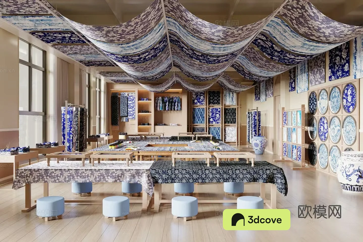 Chinese tie-dye classroom