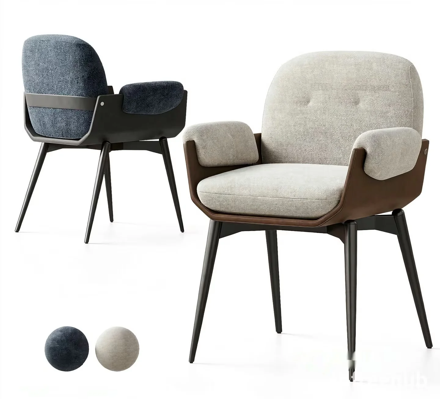 Wooden And Fabric Chair 3D Model – 22209 – VRAY Render