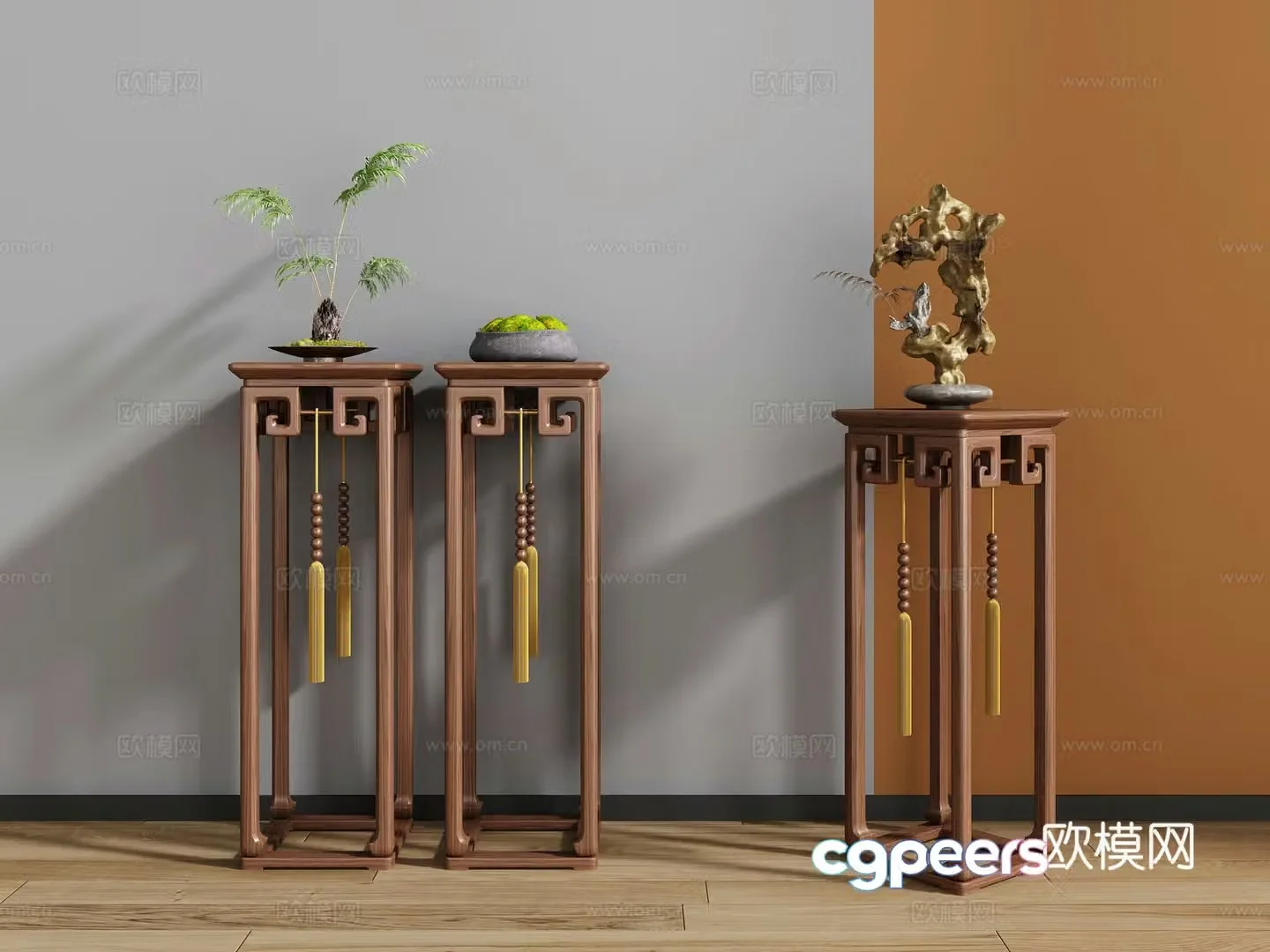 New Chinese flower stand 3D model