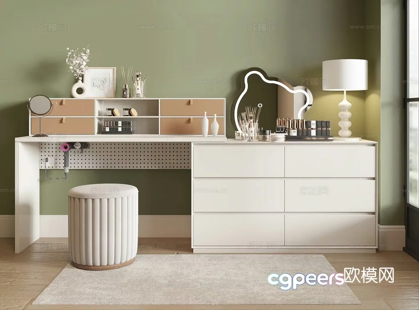 Modern dressing table 3d model