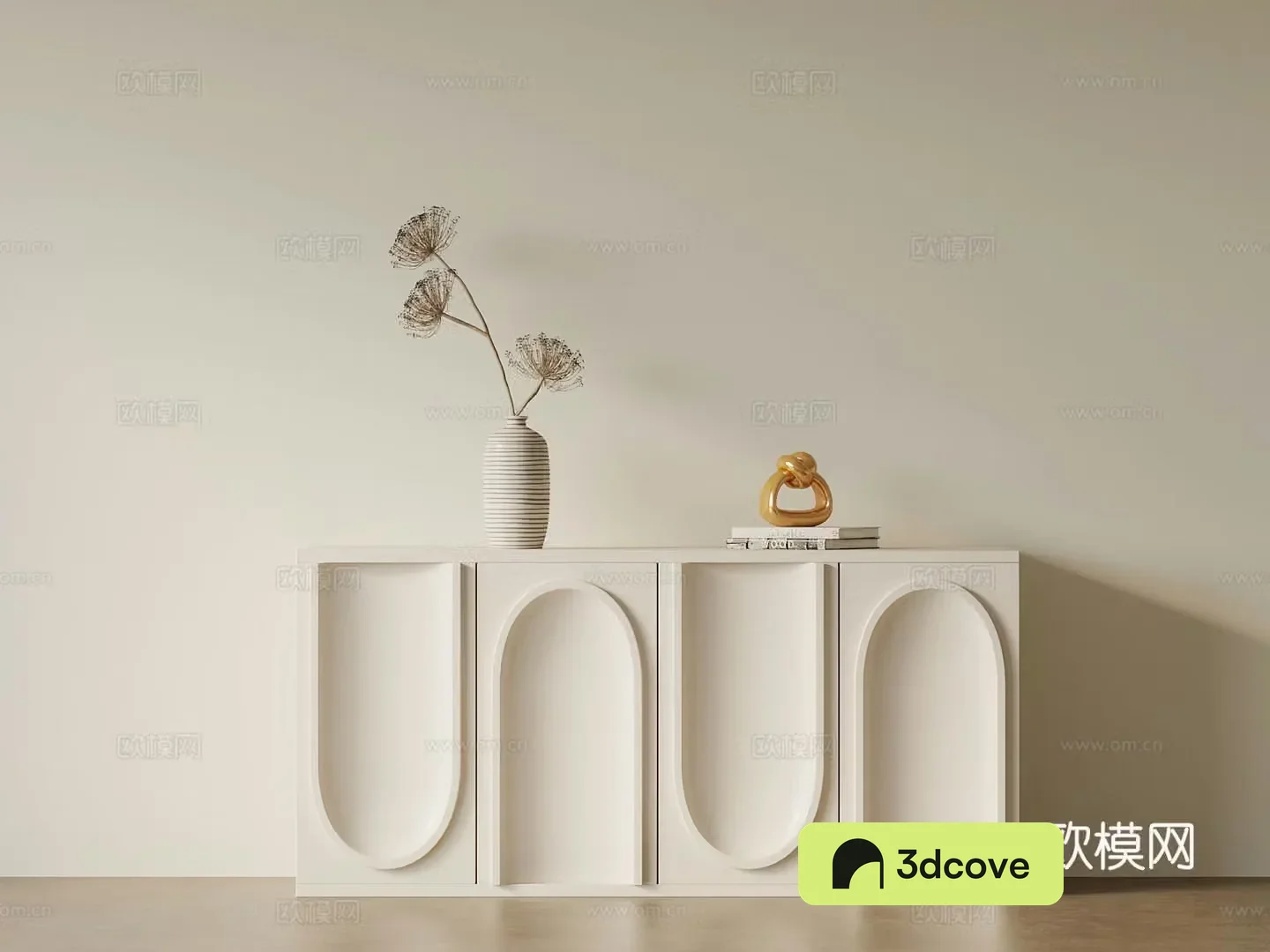 Cream style entrance cabinet side cabinet
