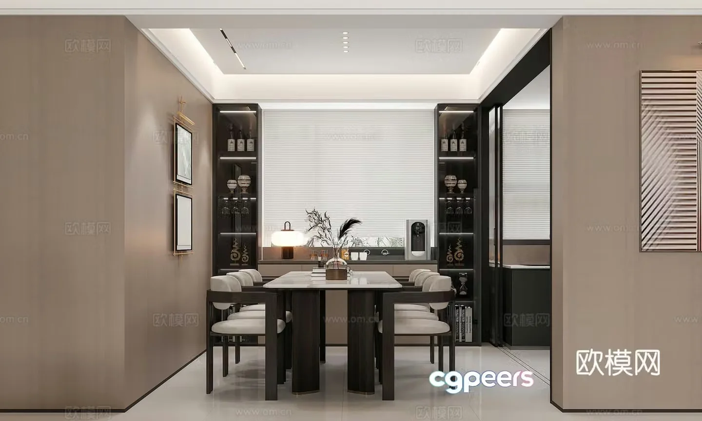 Modern restaurant 3d model