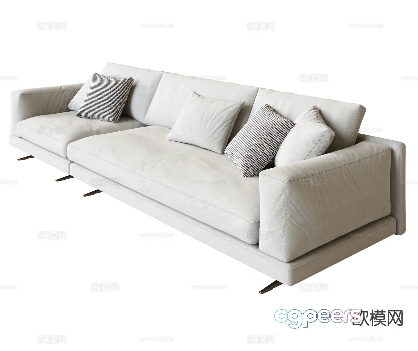 3D model of three seater sofa