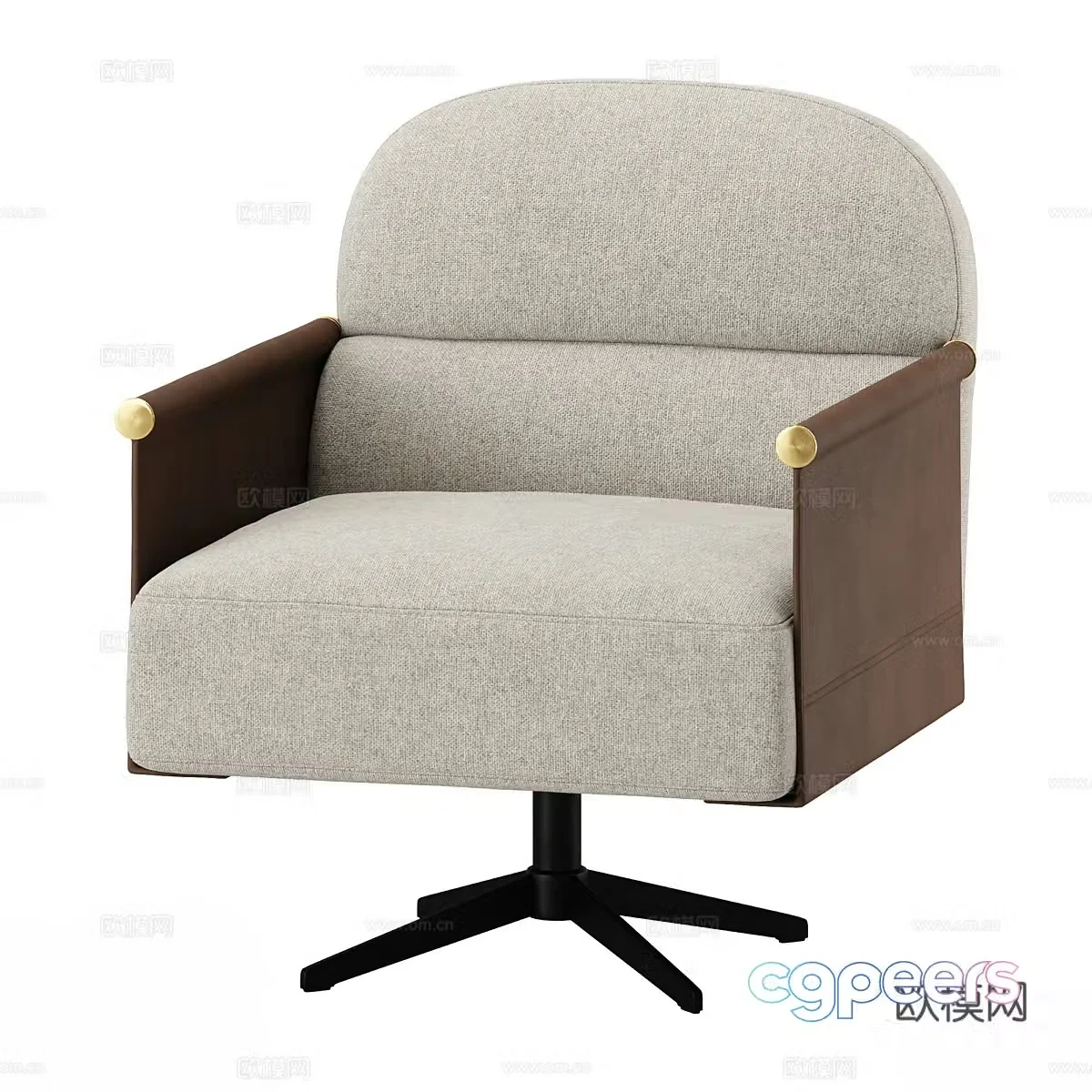 New Chinese casual chair 3D model