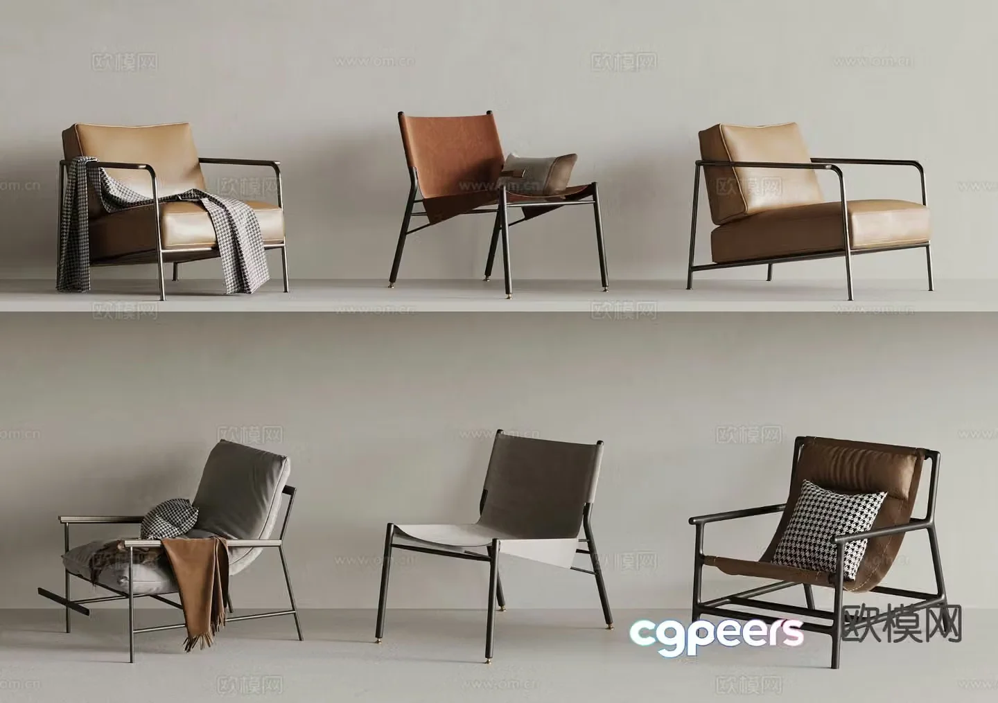 Modern chair leisure chair 3d model