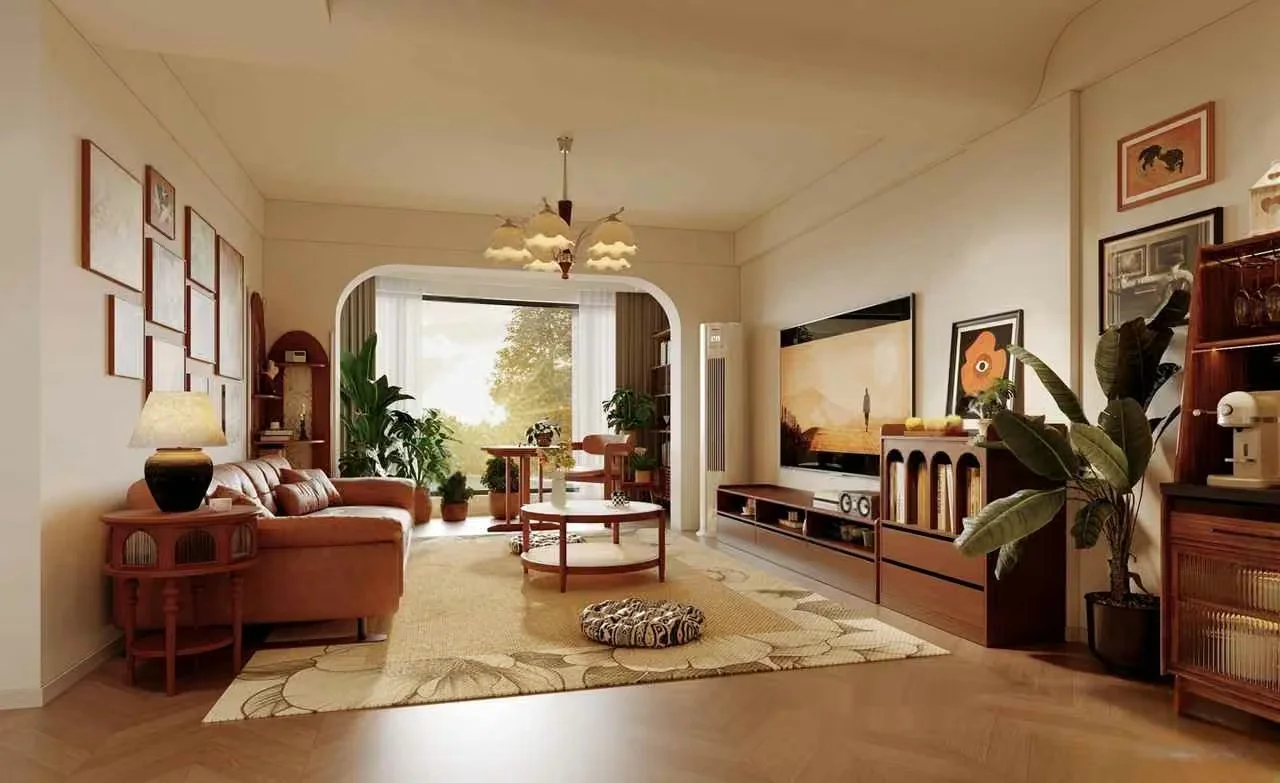 Retro Living Room 3D Model – 2053 – CORONA Render