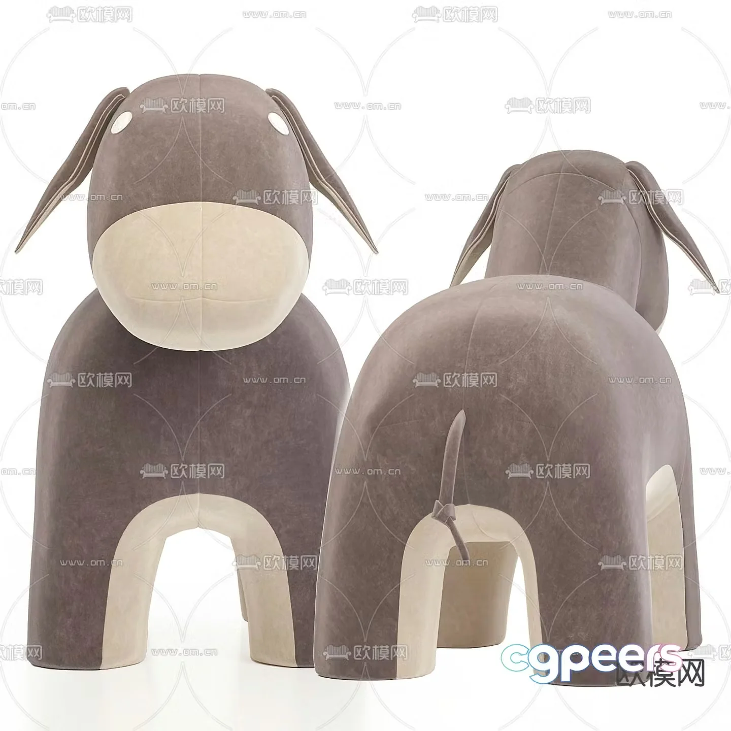 Cartoon stool children’s stool low stool 3d model
