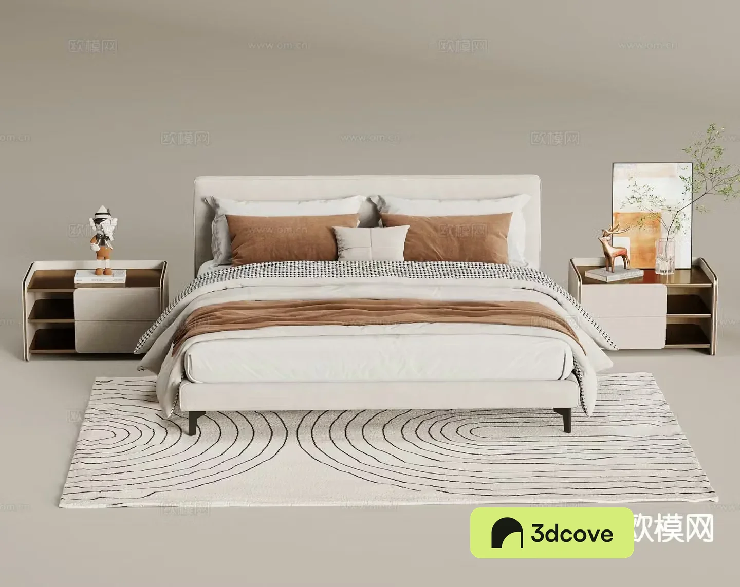 Modern double bed