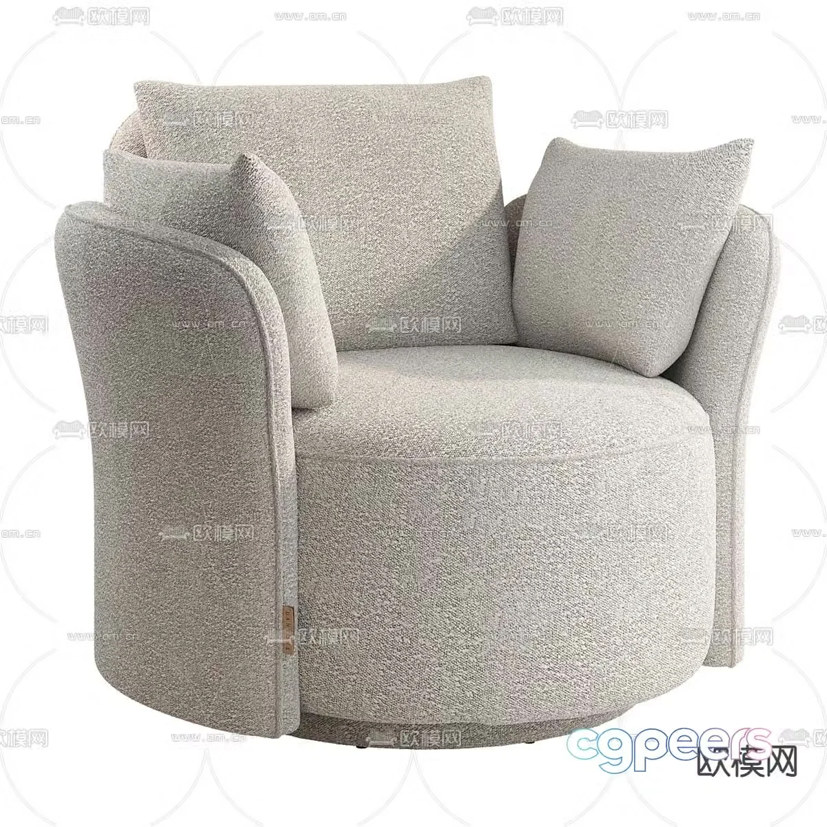 Single sofa 3d model