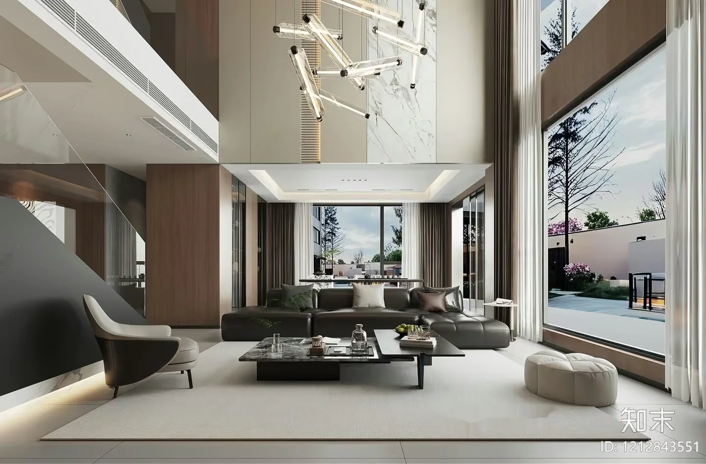 Modern Living Room 3D Model – 19058 – VRAY Render