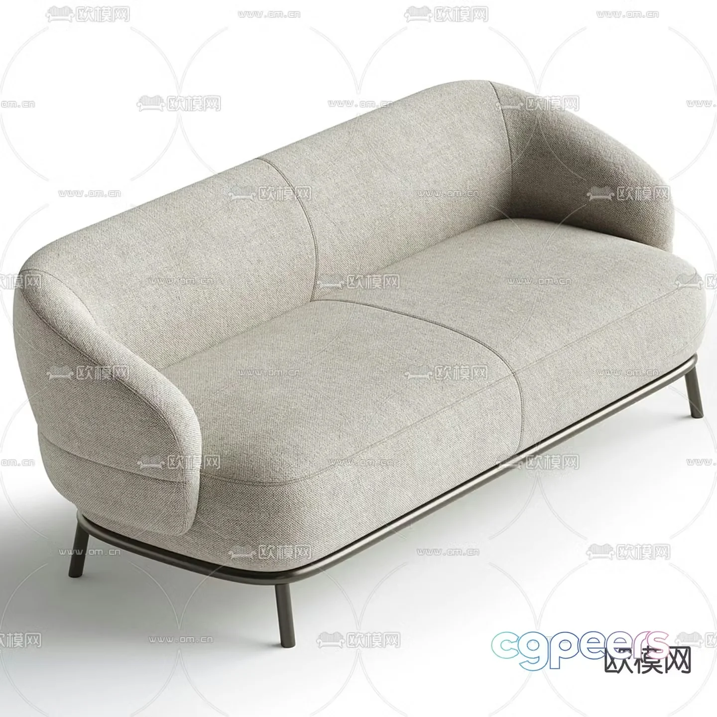 Double sofa 3d model