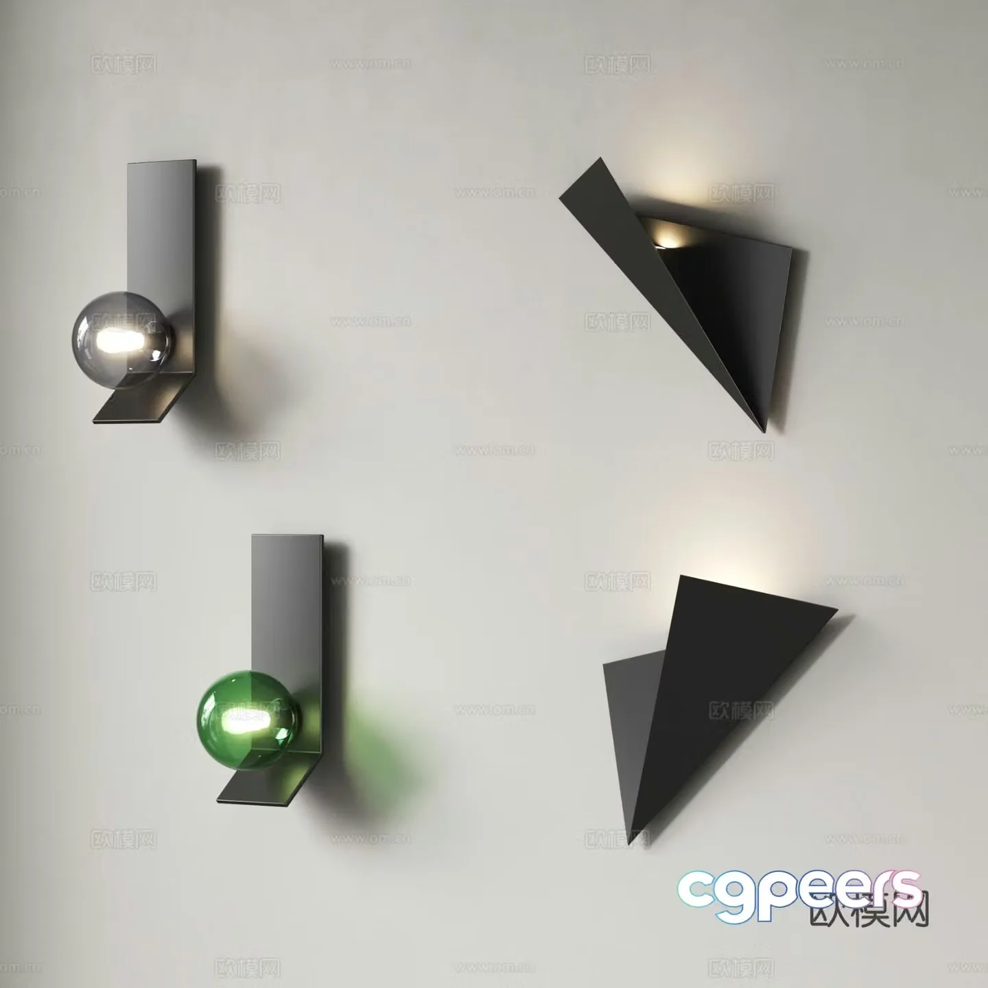 Modern wall light 3d model