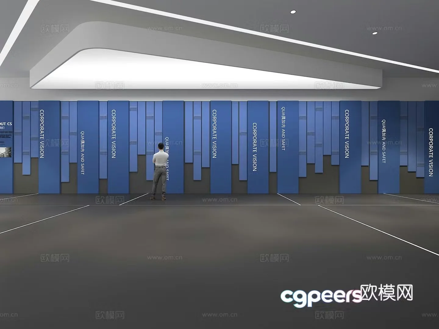 Cultural wall Corporate culture wall Display wall Classroom Exhibition hall Campus culture Corridor 3D model