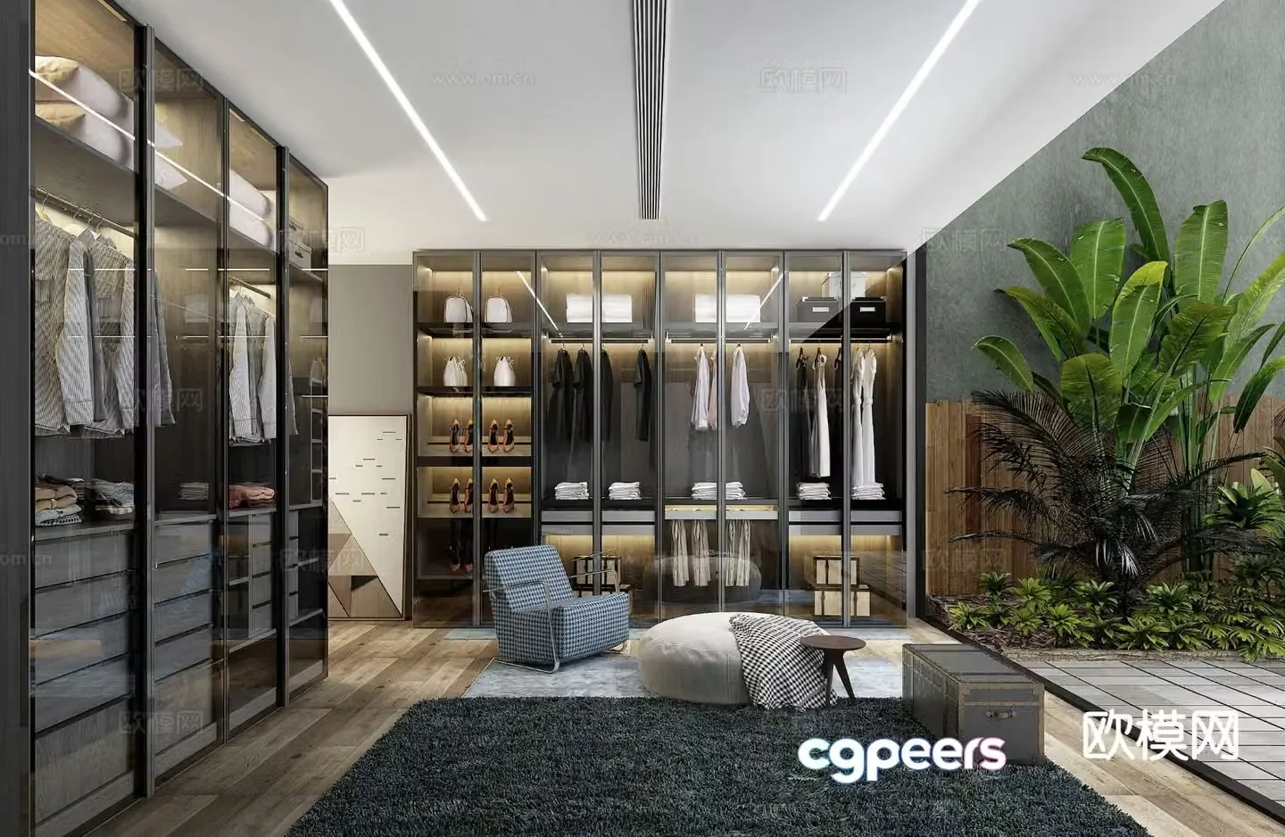 Modern cloakroom 3d model