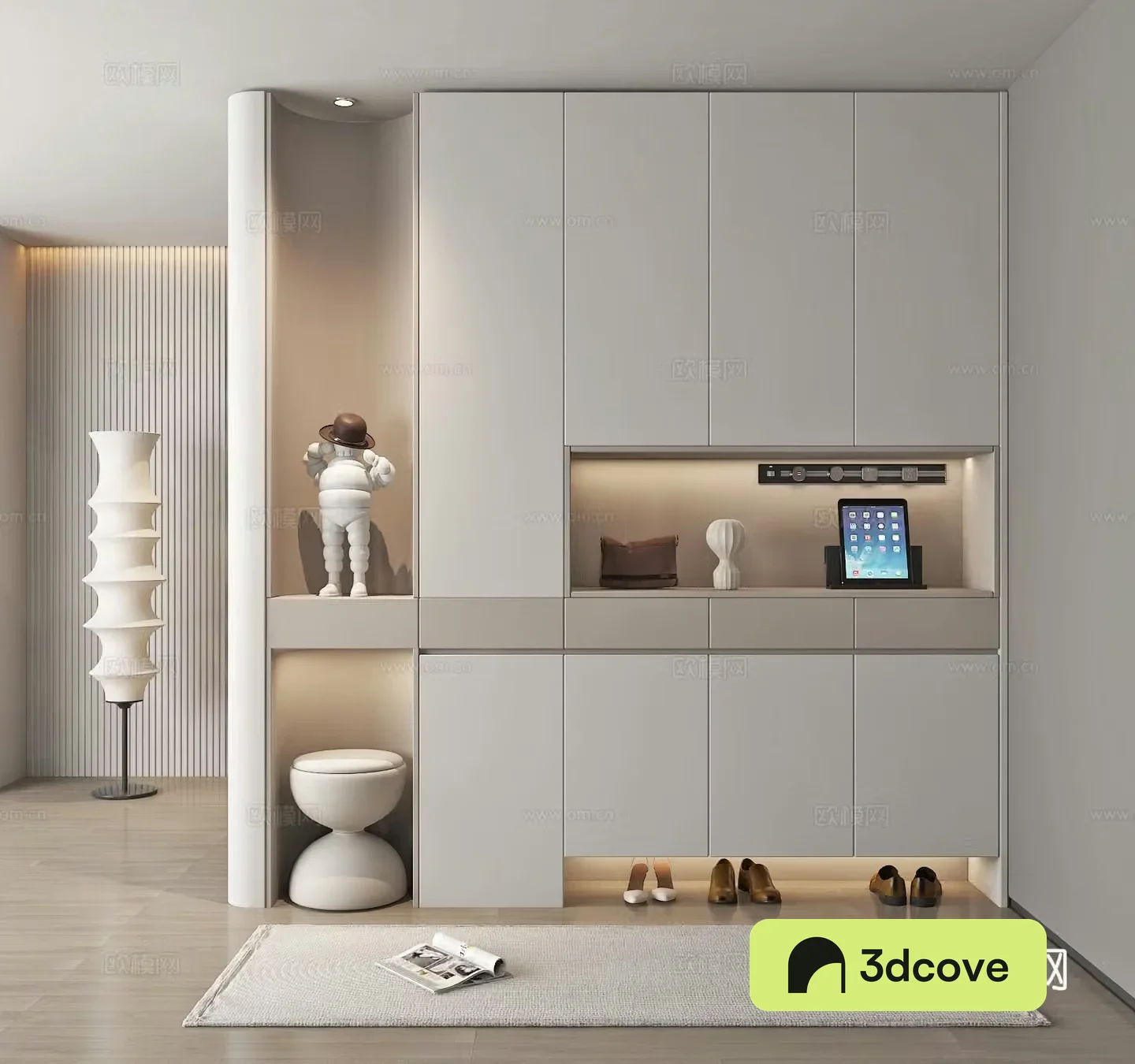Modern porch cabinet shoe cabinet partition shoe cabinet