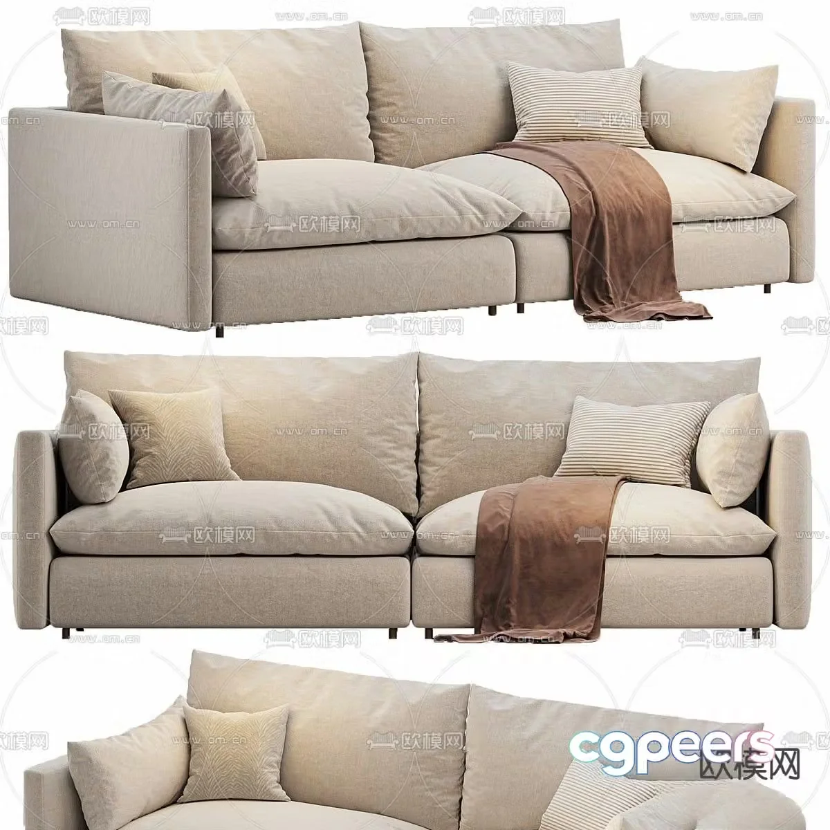 Modern love sofa 3d model