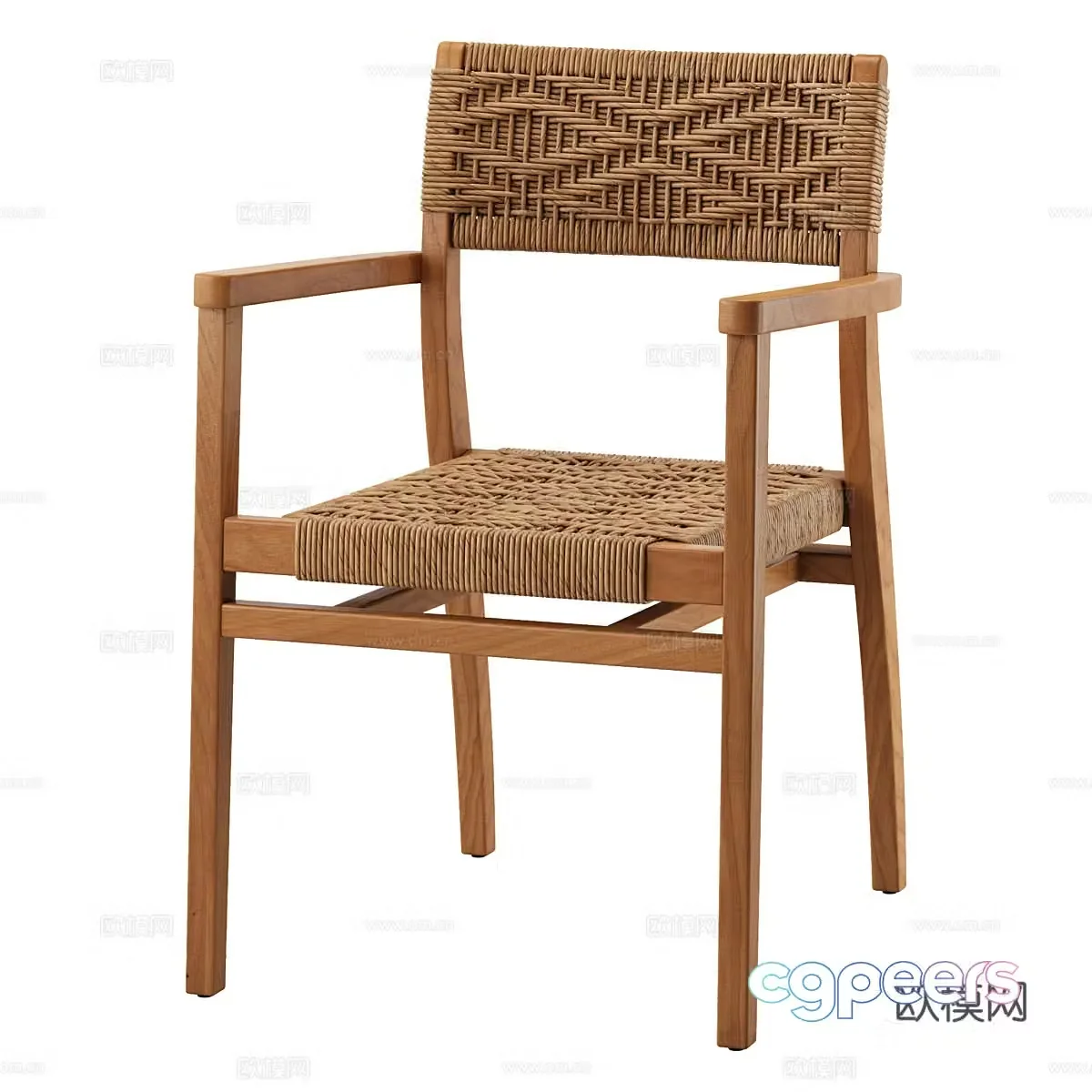Nordic simple single chair chair simple chair casual chair stool dining chair 3d model