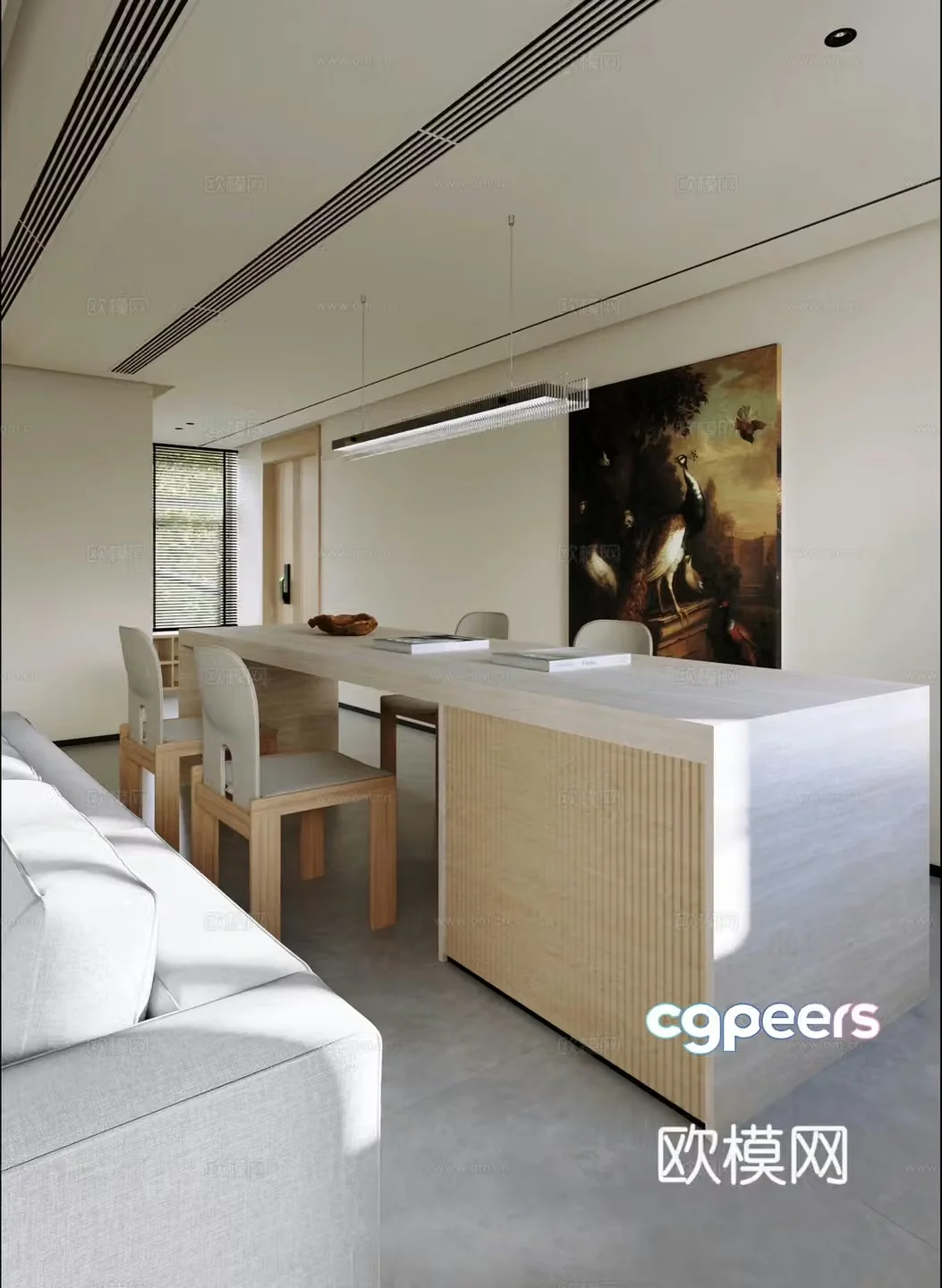 Modern restaurant 3d model