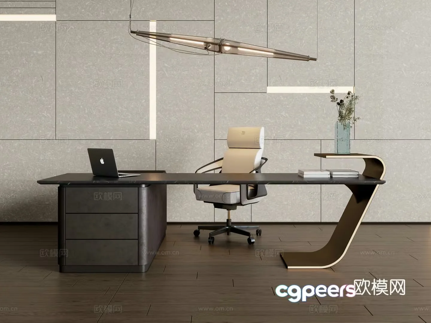 Modern office desk chair 3d model