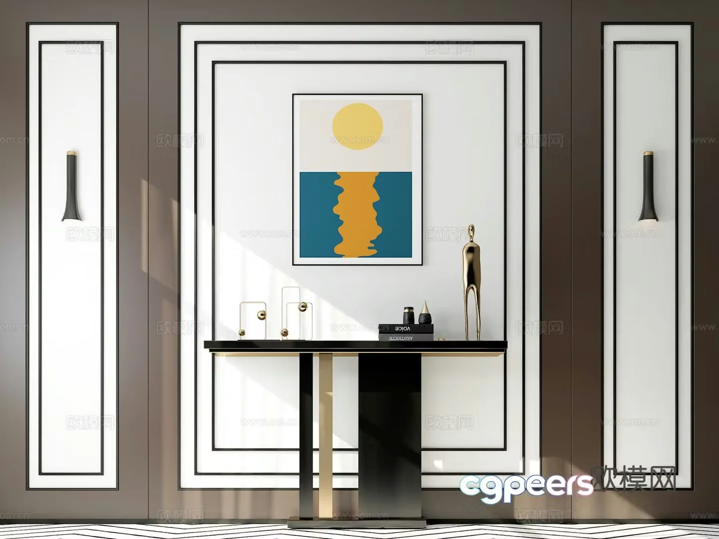 Modern entrance 3D model