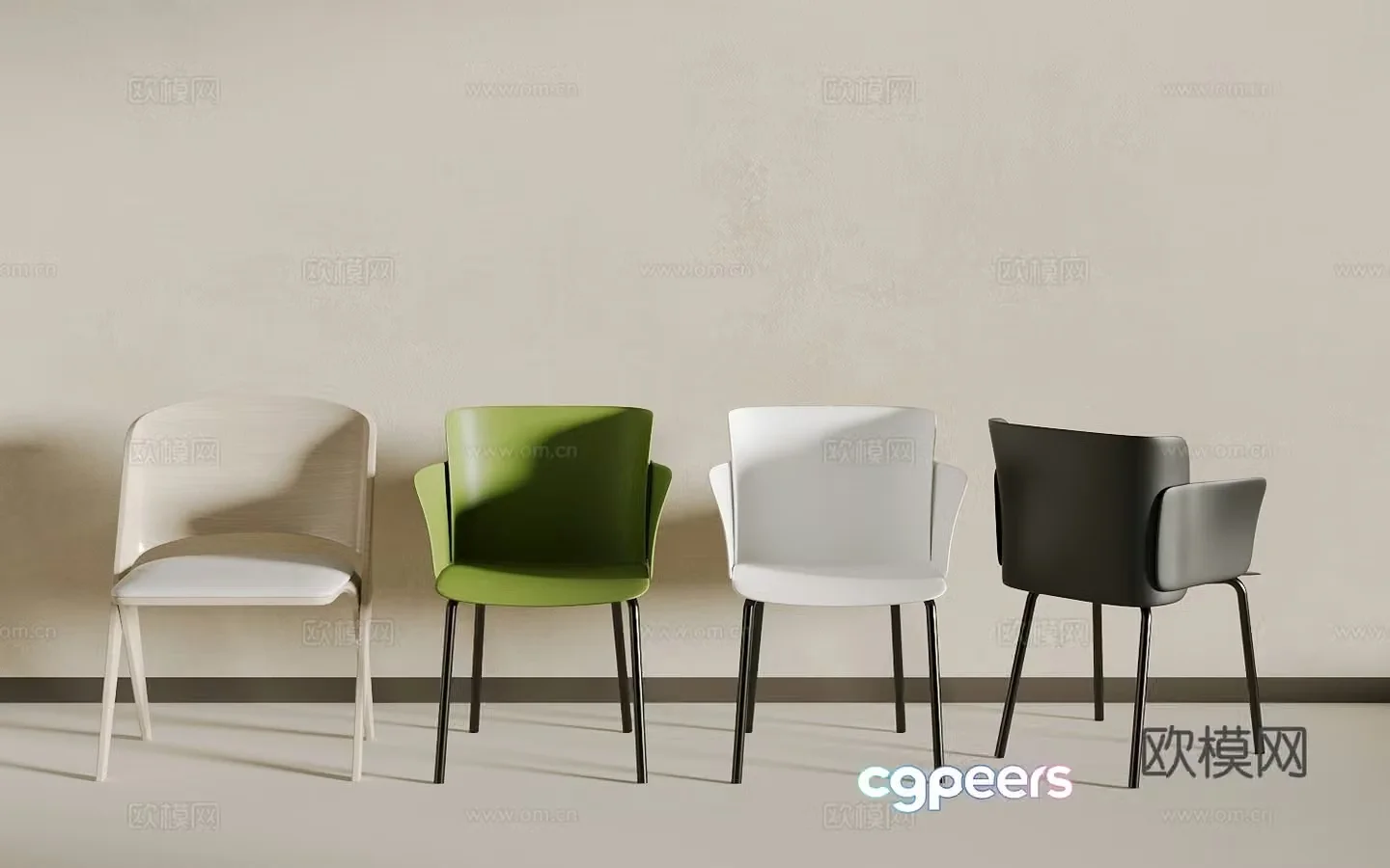 Modern single chair 3d model