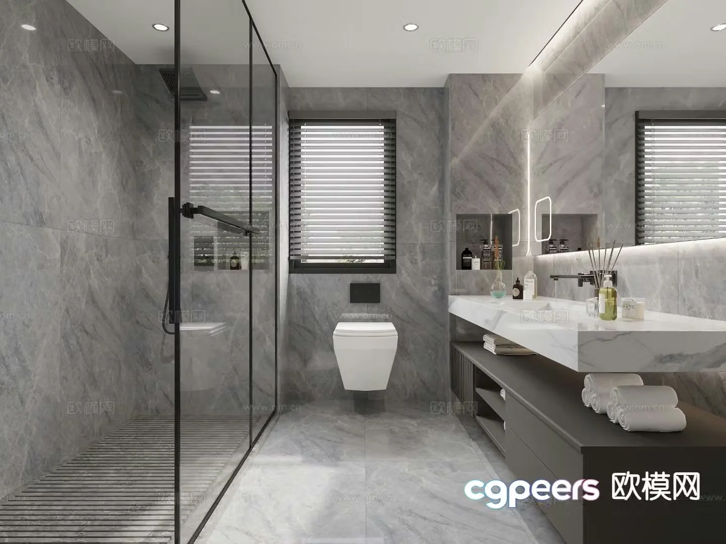 Modern bathroom bathroom 3d model