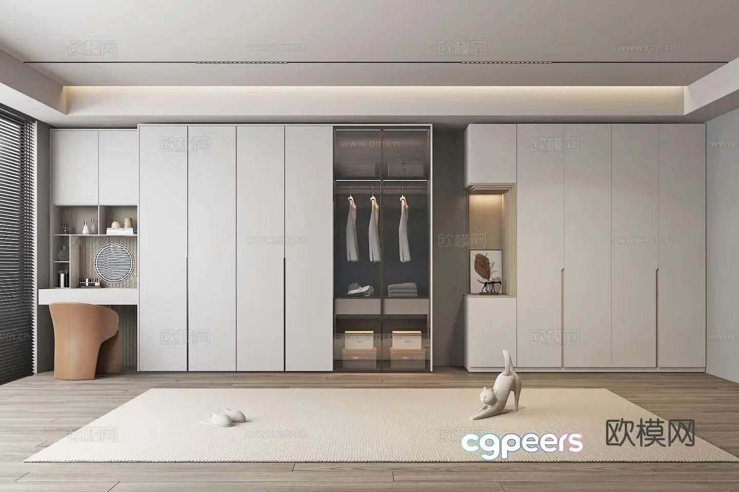 modern wardrobe wardrobe 3d model