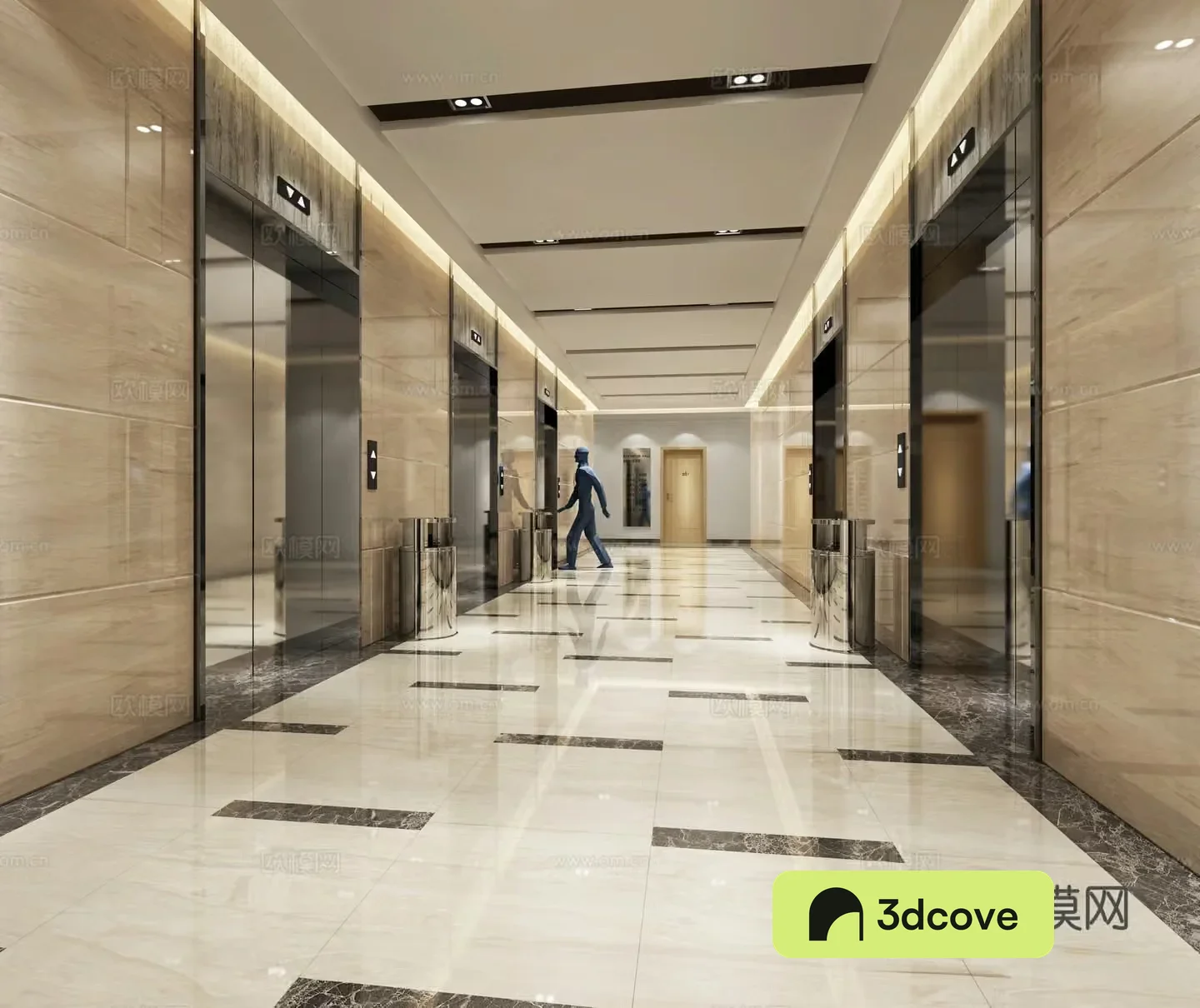 Simplified European Corridor Antenna Hotel Corridor Hotel Antenna Elevator Hall Entrance Hall Aisle