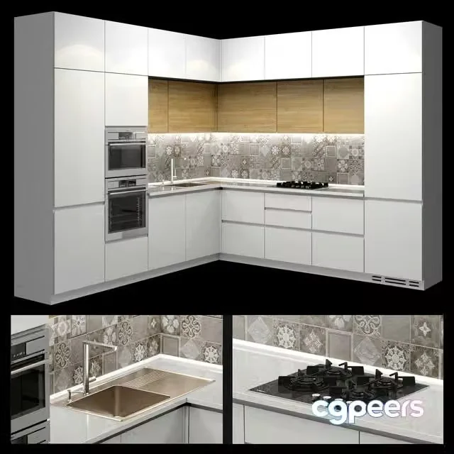 3ds Max Free – Corner kitchen