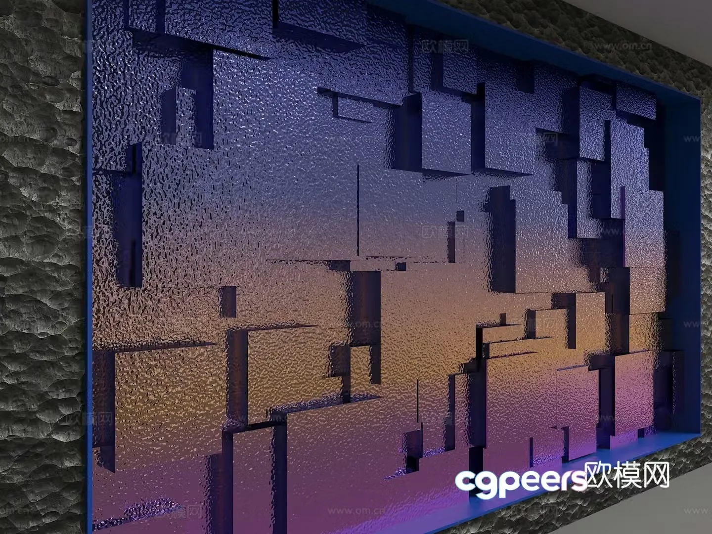 Modern background wall 3d model