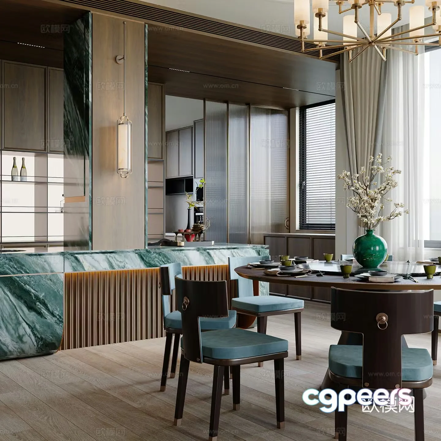 Modern restaurant 3d model