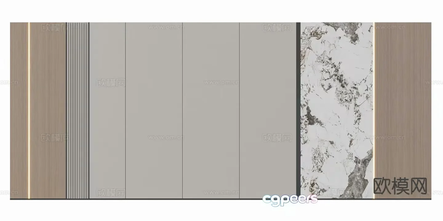 Modern Light Paneling 3D Model – 12432 – VRAY Render