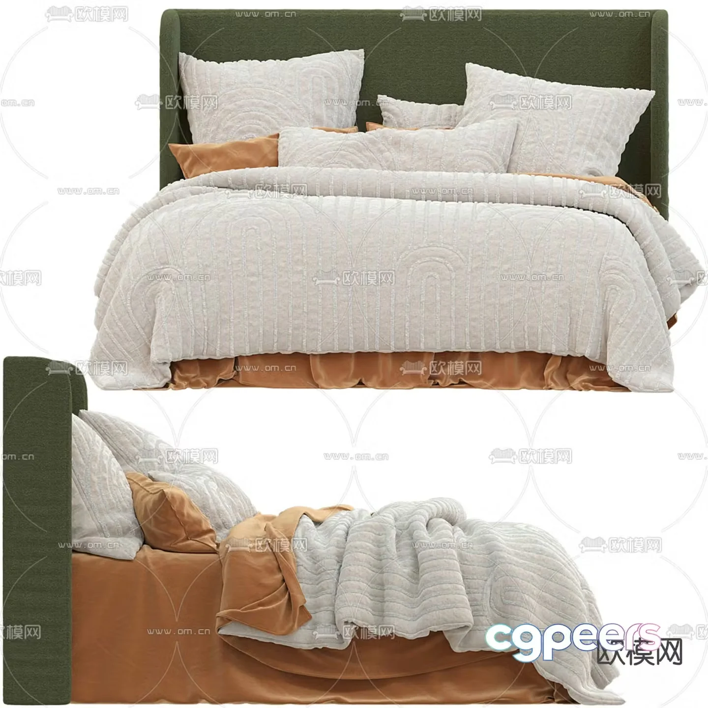 Double bed 3d model
