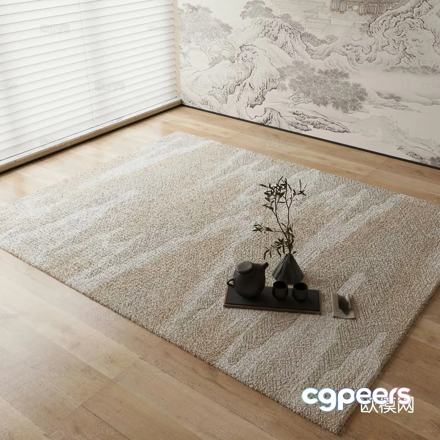New Chinese carpet 3D model