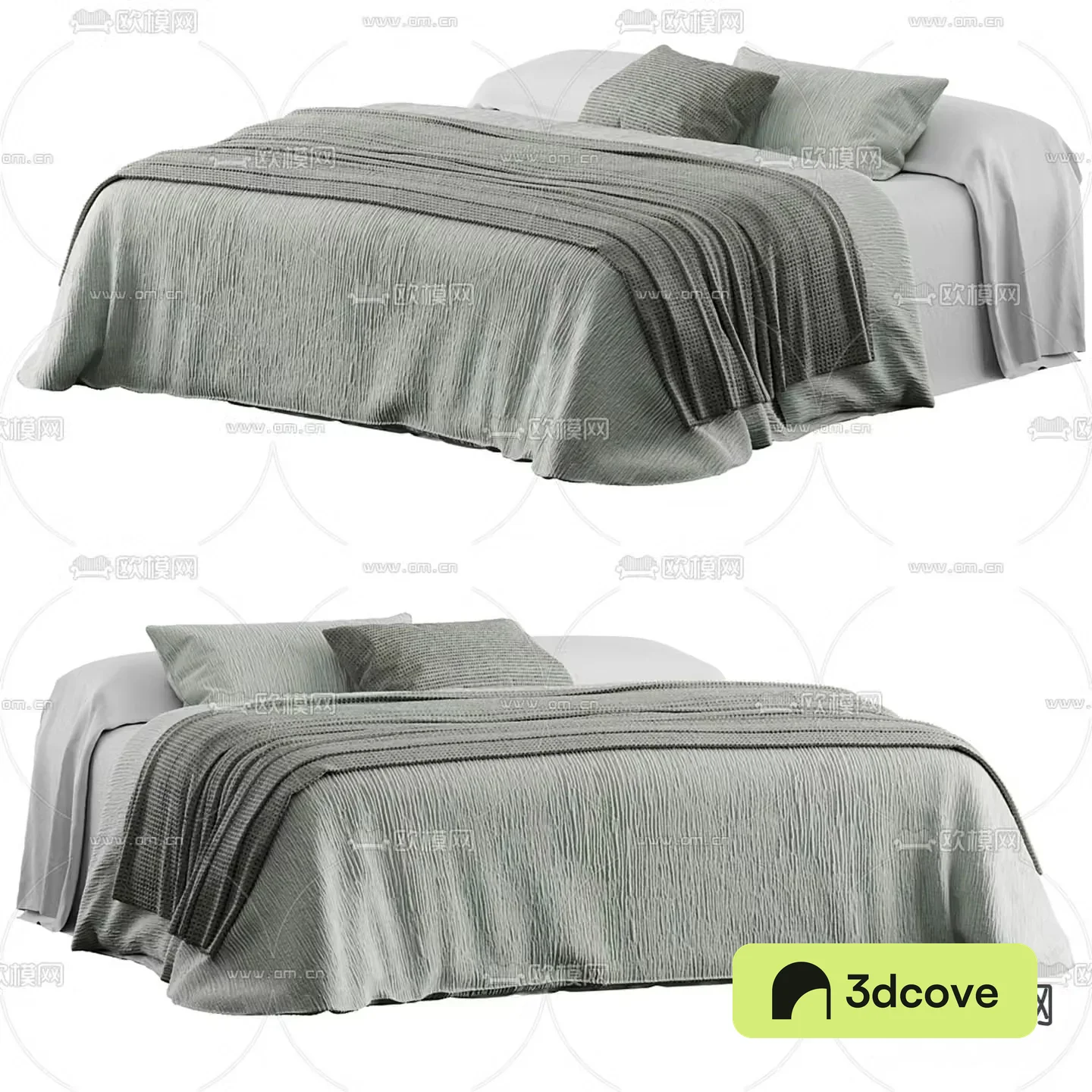 Fabric double bed