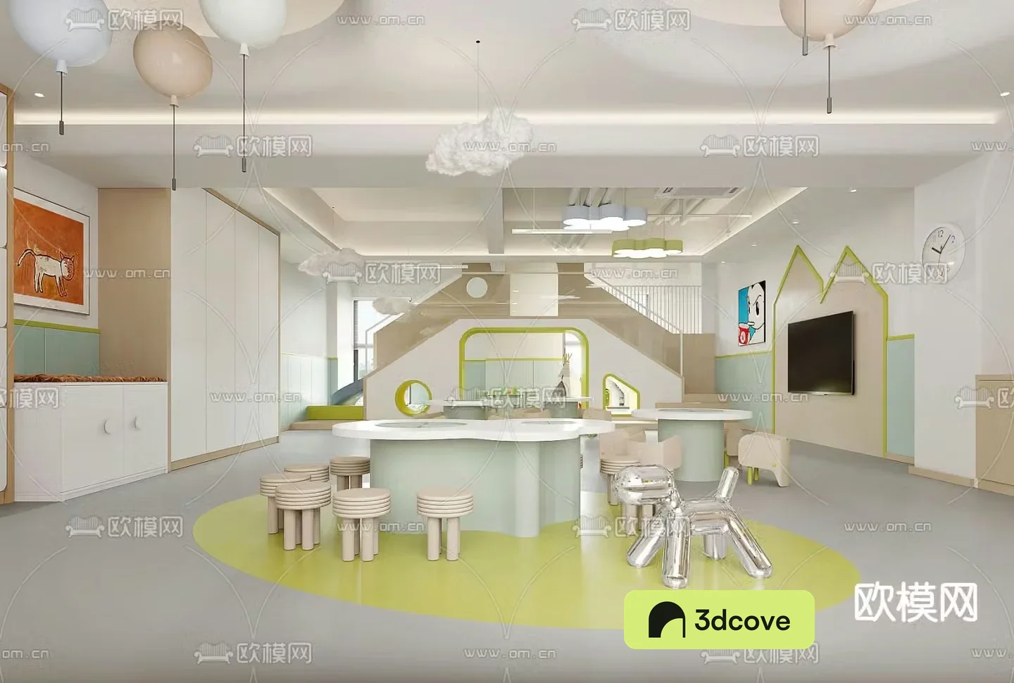 Early childhood kindergarten classroom