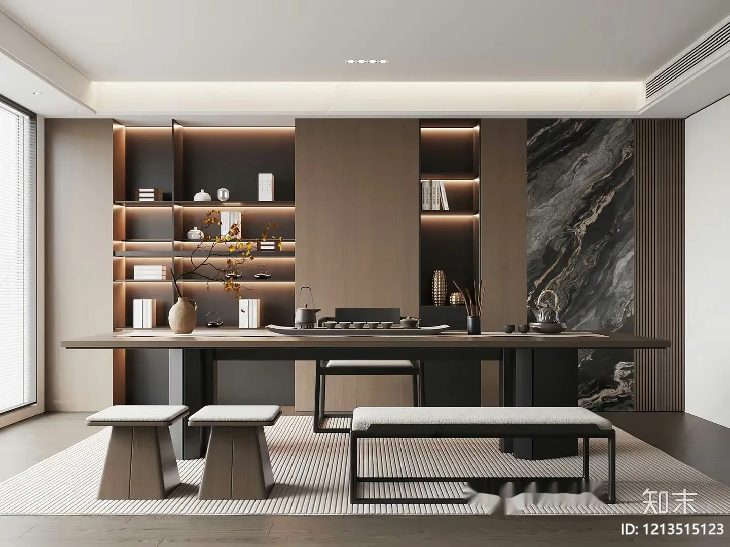 Modern Dining Room 3D Model – 6309 – VRAY Render
