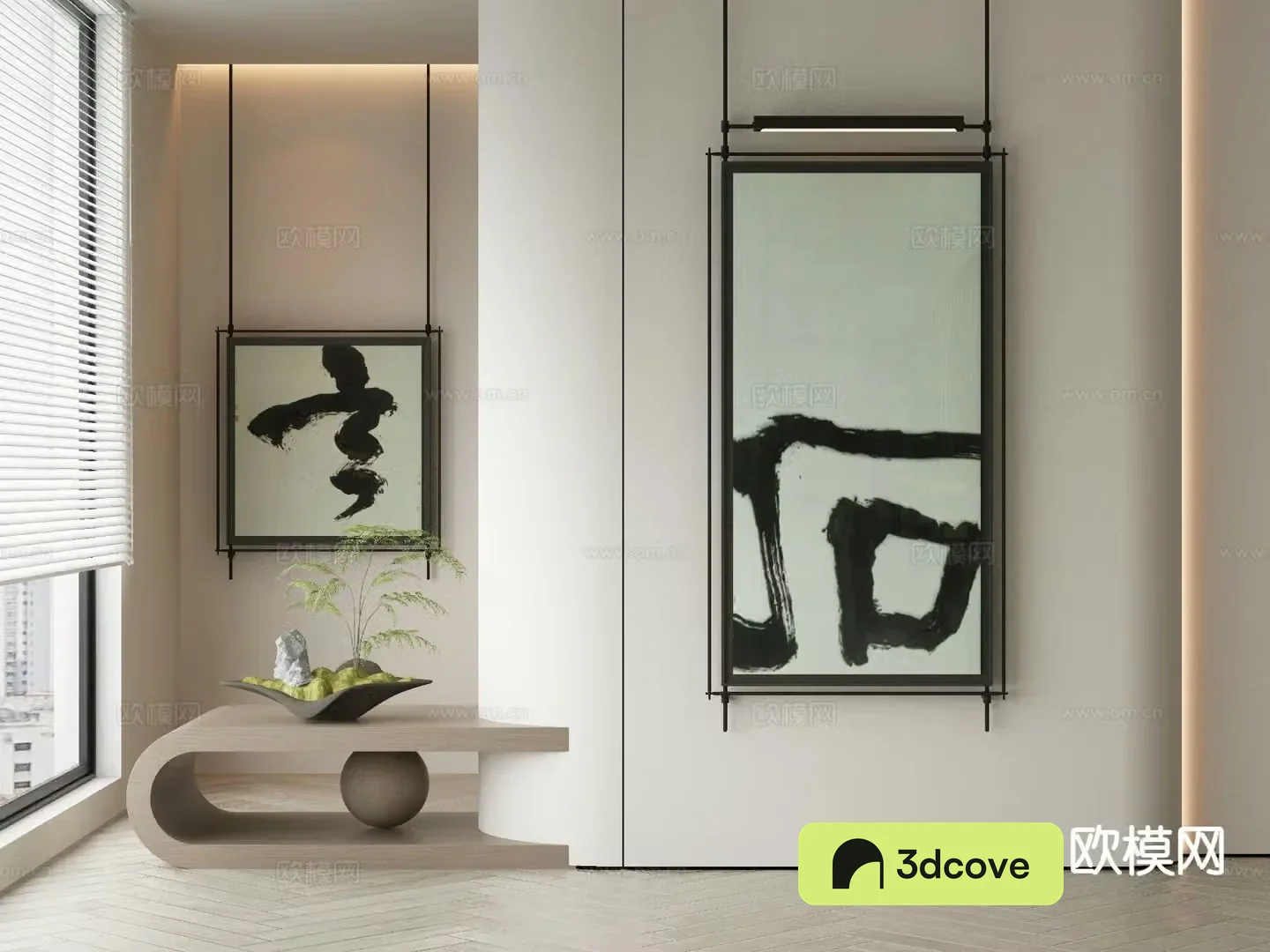 New Chinese style decorative painting font painting calligraphy
