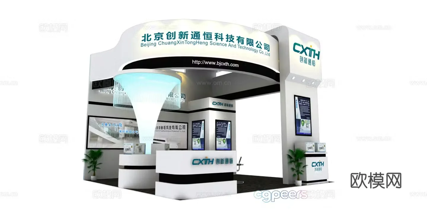 36 flat booth 3D model